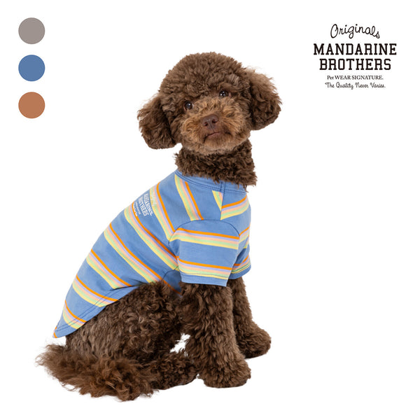 MANDARINE BROTHERS マルチボーダーTシャツ/Multi Border T-Shirt　ドッグウェア　犬服　限定特価　セール中