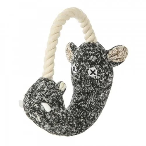 【FAD】ファッド アニマル・プラッシュトイ・ウィズロープ/ヒッポ［dad-way（ダッドウェイ）］犬用 おもちゃ 厚めの織生地 音が鳴る