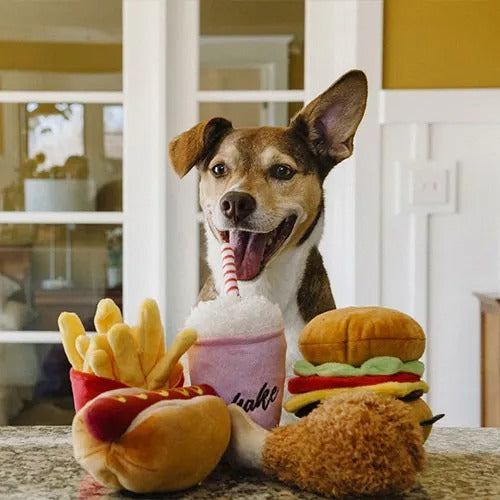 【P.L.A.Y.】アメリカンクラシック [プレイ] 犬用 おもちゃ ぬいぐるみ ふわふわ アメリカンフード ベロア製 洗濯機可