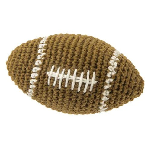 【FAD】ファッド ハンドメイド・ニットトイ ラグビーボール［dad-way（ダッドウェイ）］ 犬用 おもちゃ 歯石の沈着予防 スクイーカー