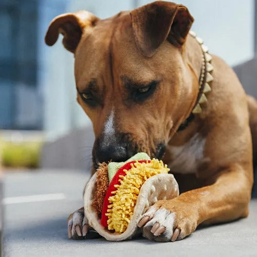 【P.L.A.Y】インターナショナルクラシック タコス  [プレイ] 犬用 おもちゃ ベロア素材 丈夫  洗濯機可 カシャカシャ