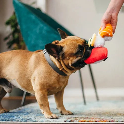 【P.L.A.Y】インターナショナルクラシック スシ [プレイ] 犬用 おもちゃ ベロア素材 丈夫  洗濯機可 マグロ タマゴ サーモン