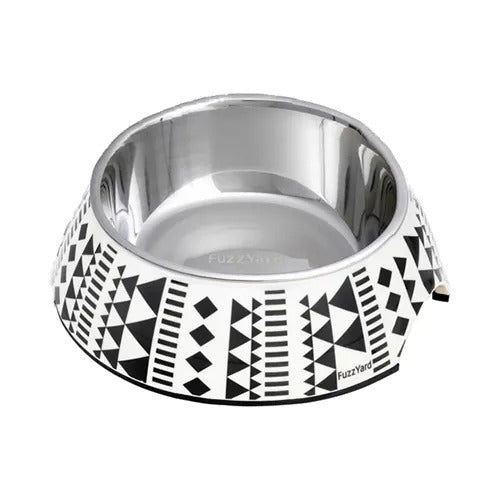 【FuzzYard（ファズヤード）】フードボウル マヤ 犬用 食器 おしゃれ 二層構造 ステンレス メラミン 滑り止め付