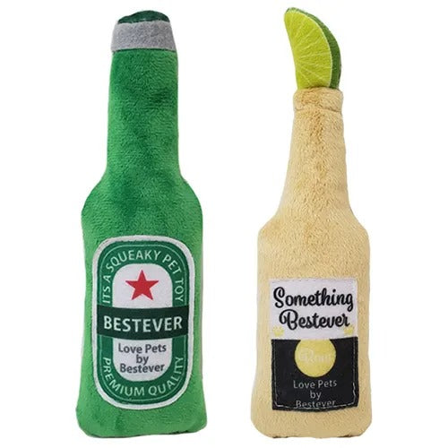 【Bestever】ベストエバー スクィーキー ビール 犬用 おもちゃ ぬいぐるみ ビールボトル 食べ物モチーフ 写真映え