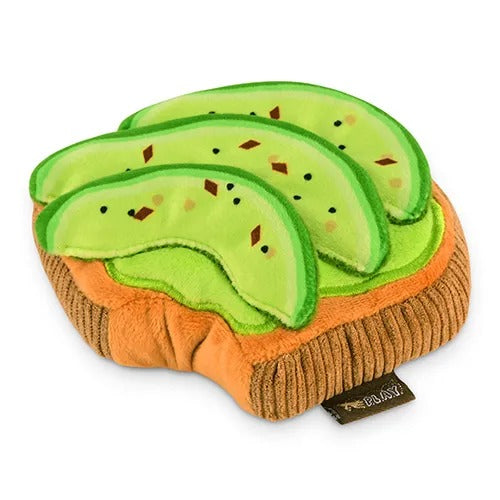 【P.L.A.Y.】バーキングブランチ アボカドトースト  [プレイ] 犬用 おもちゃ ぬいぐるみ 洗濯機可 スクィーカー