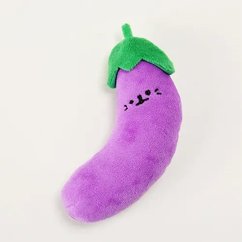 【Solgra】ソルグラ お野菜フレンズ なすにぃ 犬用 おもちゃ ぬいぐるみ ピーピー ガサガサ 仕掛け