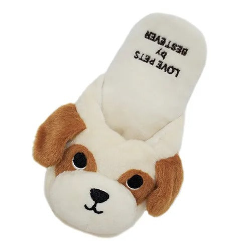 【Bestever】ベストエバー スクィーキー シーズー 犬用 おもちゃ スリッパ型 楽しい音 おやつを隠せる