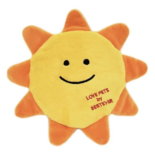 【Bestever】ベストエバー スクィーキー 太陽 犬用 おもちゃ おやつポケット付き 仕掛け フェルトライナー