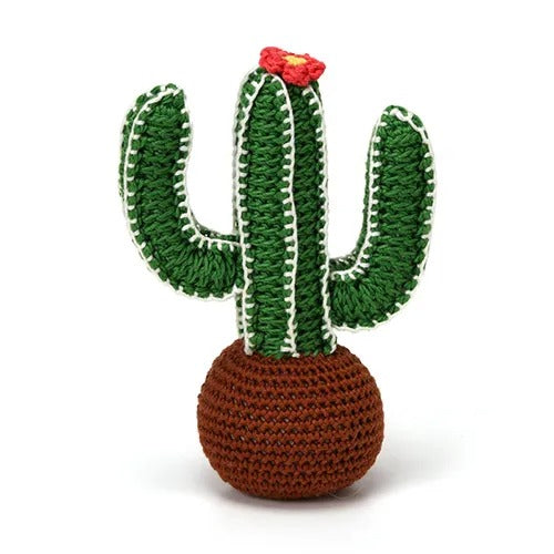 【Solgra】ソルグラ 編みぐるみサボテン 犬用 おもちゃ 編みぐるみ 鳴り笛 ピーピー音