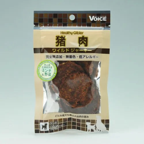 【ヘルシージビエ】鹿肉ワイルドジャーキー ミンチ＆野菜 犬用 おやつ 国産 完全無添加 無着色 低アレルギー 高タンパク ヘルシー