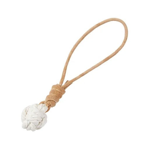 【FAD】ファッド レザー＆コットン・トイ ボール［dad-way（ダッドウェイ）］犬用 おもちゃ デンタルケア なめし革 コットン