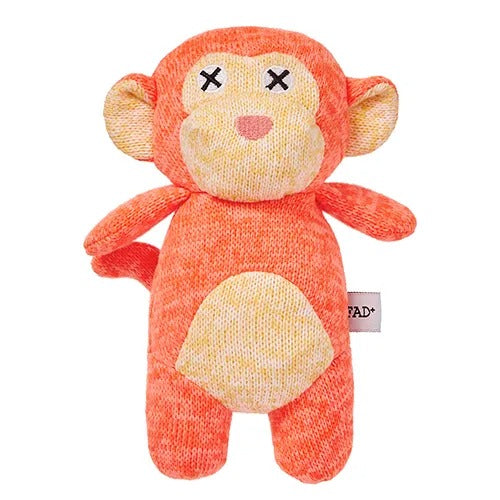 【FAD】ファッド サファリ・プラッシュトイ / モンキー / Sサイズ［dad-way（ダッドウェイ）］犬用 おもちゃ ぬいぐるみ スクイーカー