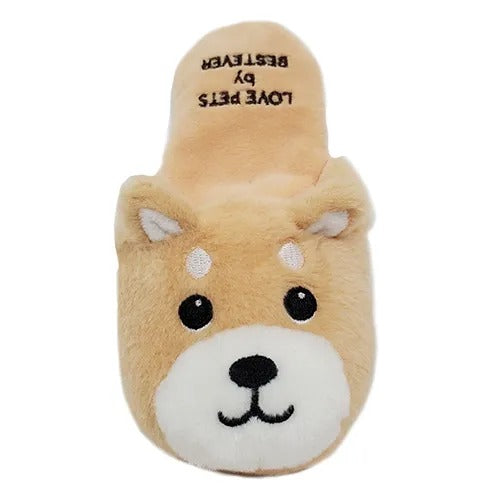 【Bestever】ベストエバー スクィーキー スリッパトイ 柴犬 犬用 おもちゃ ぬいぐるみ シャカシャカ キュッキュッ