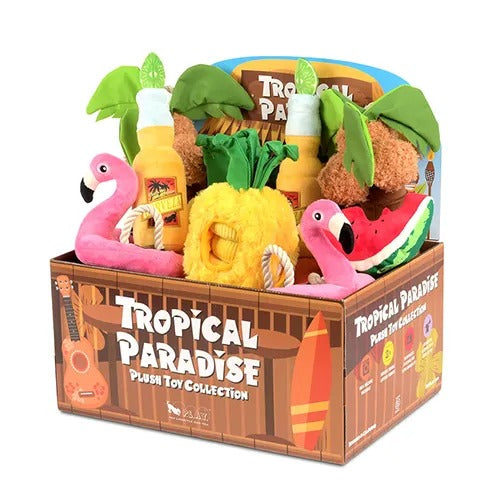 【P.L.A.Y.】トロピカルパラダイス BOXセット［プレイ］犬用 おもちゃ ぬいぐるみ スクイーカー 丈夫 洗濯機可