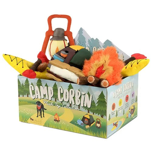 【P.L.A.Y.】キャンプコービン BOXセット［プレイ］犬用 おもちゃ ぬいぐるみ スクイーカー 丈夫 洗濯機可