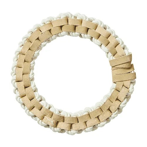 【FAD】ファッド レザー＆コットン・トイ リング［dad-way（ダッドウェイ）］犬用 おもちゃ デンタルケア なめし革 コットン