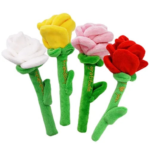 【Solgra】ソルグラ 薔薇 犬用 ぬいぐるみ お花 ガサガサ 仕掛け 花言葉 刺繍