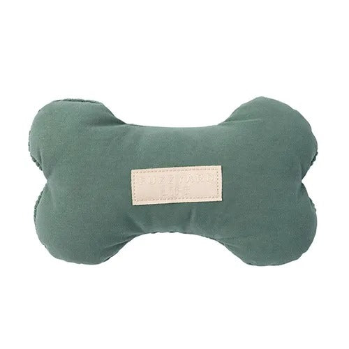 【FuzzYard LIFE】ボーントイ マートルグリーン［ファズヤードライフ］犬用 おもちゃ 枕 骨型 鳴り笛 コーデュロイ 綿