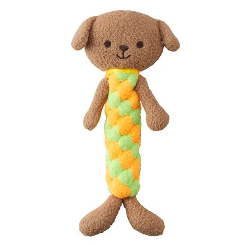 【ボンビアルコン】デンタルアニマル プードル 犬用 おもちゃ ぬいぐるみ ロープ デンタルトイ 笛入りコットン生地