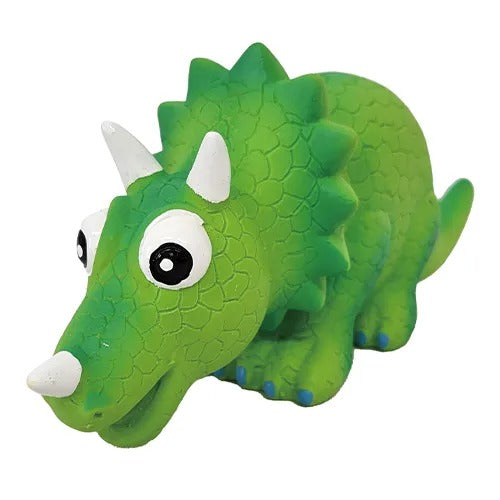 【Bestever】ベストエバー ラテックストイ トリケラトプス 犬用 おもちゃ 天然ゴム 音が鳴る