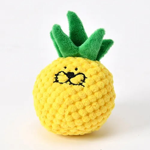 【Solgra】ソルグラ かんむりパイン 犬用 おもちゃ ぬいぐるみ フルーツ ピーピー ガサガサ 仕掛け