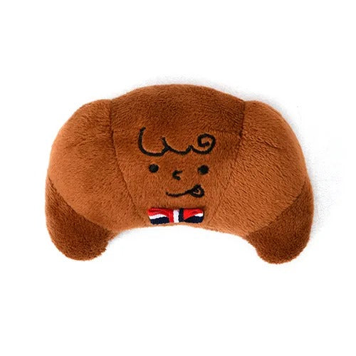 【Solgra】ソルグラ さくっとクロワッサン 犬用 おもちゃ ぬいぐるみ ピーピー ガサガサ 仕掛け