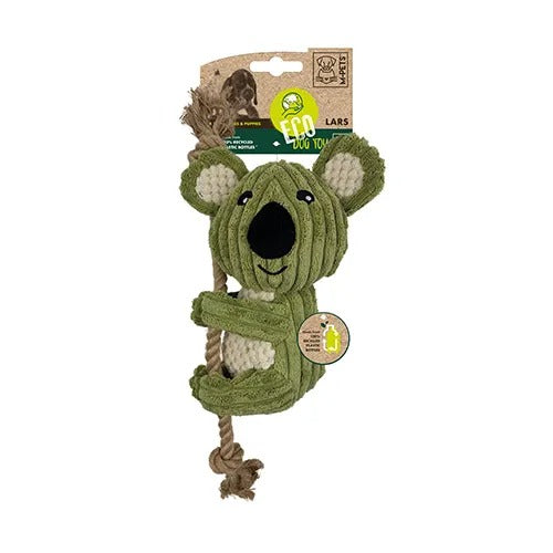 【M-PETS】エムペッツ ECOドッグトイ コアラのラース 犬用 おもちゃ ぬいぐるみ ロープ 大きめサイズ 歯磨き効果 ストレス発散
