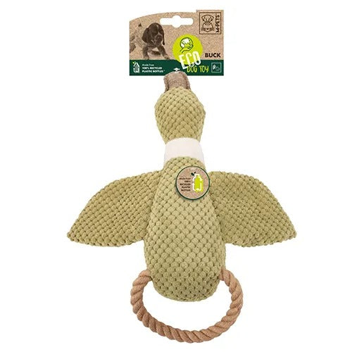 【M-PETS】エムペッツ ECOドッグトイ アヒルのバック 犬用 おもちゃ ぬいぐるみ ロープ 大きめサイズ 歯磨き効果 ストレス発散
