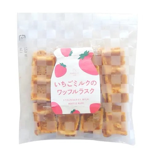 【komachi-na-】こまちな いちごミルクのワッフルラスク 犬用 おやつ ご褒美 乳酸菌発酵調味料 ヤギミルクパウダー カリカリ食感