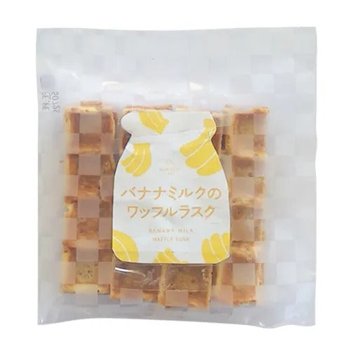 【komachi-na-】こまちな バナナミルクのワッフルラスク 犬用 おやつ ご褒美 乳酸菌発酵調味料 ヤギミルクパウダー カリカリ食感