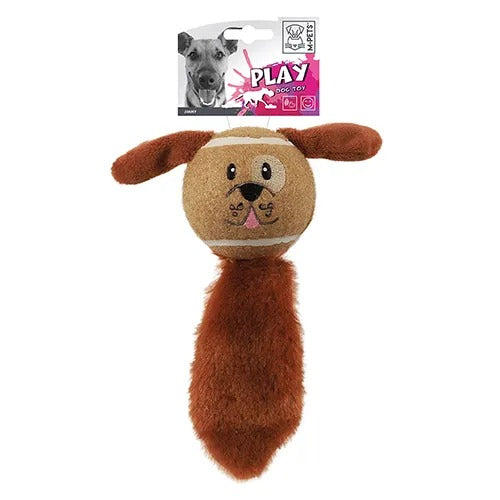 【M-PETS】エムペッツ PLAYドッグトイ イヌのジミー 犬用 おもちゃ ボール ふわふわ カシャカシャ 仕掛け