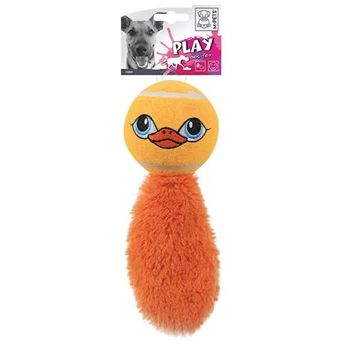 【M-PETS】エムペッツ PLAYドッグトイ アヒルのトニー 犬用 おもちゃ ボール ふわふわ カシャカシャ 仕掛け
