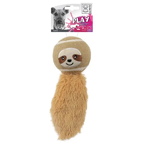 【M-PETS】エムペッツ PLAYドッグトイ ナマケモノのチャールズ 犬用 おもちゃ ボール ふわふわ カシャカシャ 仕掛け