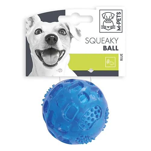 【M-PETS】エムペッツ PLAYドッグトイ スクィキーボール ＜全2色＞ 犬用 おもちゃ デンタルケア 音が鳴る 不規則に跳ねる