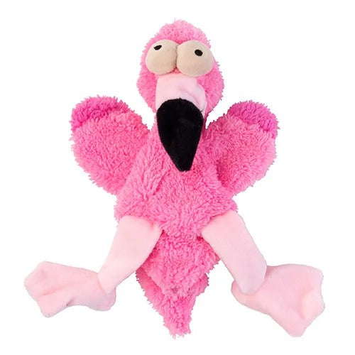 【FuzzYard】ファズヤード フラットトイ フロー（フラミンゴ）犬用 おもちゃ ぬいぐるみ ソフトな肌触り ノンアレルゲン加工