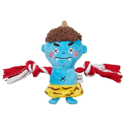 【FAD+】ファッド・プラス プラッシュトイ・ウィズロープ アオオニ［dad-way（ダッドウェイ）］犬用 おもちゃ ももたろう スクイーカー