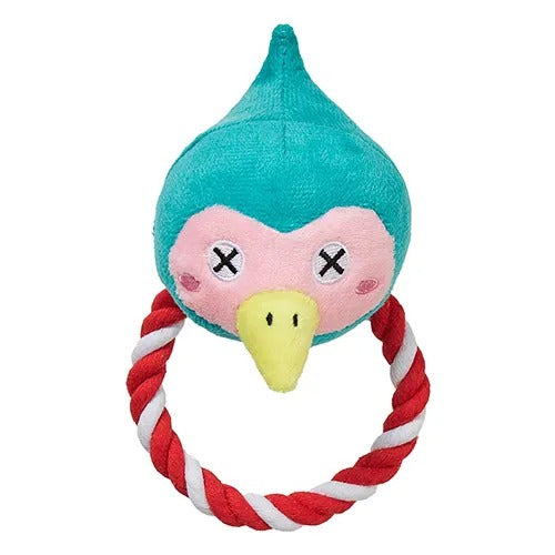 【FAD+】ファッド・プラス プラッシュトイ・ウィズロープ リング キジ［dad-way（ダッドウェイ）］犬用 おもちゃ ももたろう スクイーカー