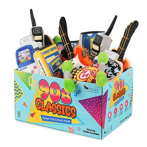 【P.L.A.Y.】プレイ 90's クラシック BOXセット 犬用 おもちゃ ぬいぐるみ 音が鳴る 丈夫 ベロア製 洗濯機可