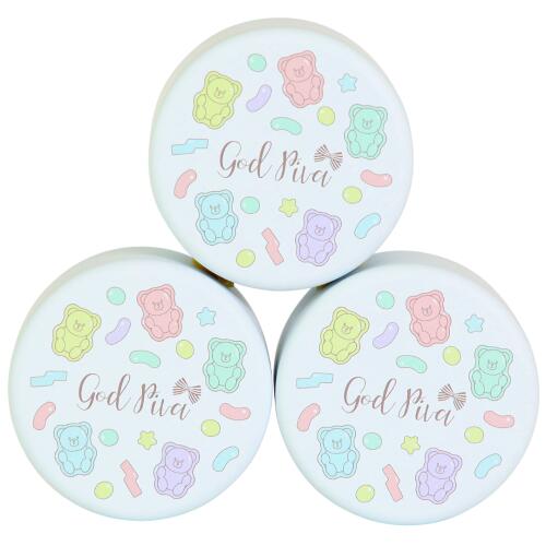 【GODPIVA】BEAR JELLY おやつ缶［ゴッドピバ］犬用 おやつケース くま柄 手のひらサイズ マットな色合い