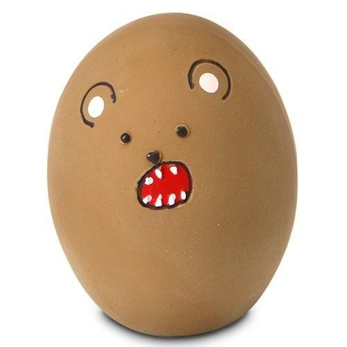 【Solgra】ソルグラ くまさんラテックスTOY 犬用 おもちゃ ラテックス製 たまご型 音が鳴る 柔らかい
