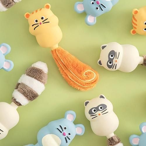 【BITE ME】バイトミー フルーツのお友だちラテックスおもちゃ（9個入）犬用 おもちゃ 天然ラテックス ピーピー音 手のひらサイズ