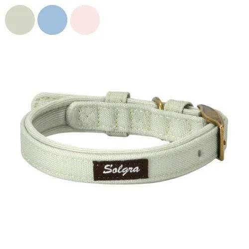 【Solgra】ソルグラ ナチュラルキャンバスカラー＜全3色＞ 犬用 首輪 キャンバス生地 散歩 ナチュラルカラー
