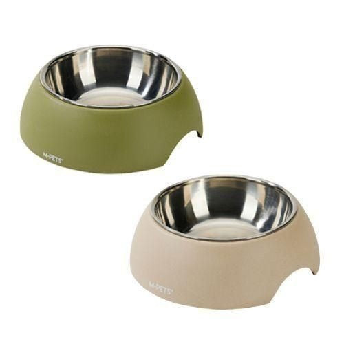 【M-PETS】エムペッツ ECOバンブーボウル＜全2色、全3サイズ＞ 犬用 食器 フードボウル 2way 軽量 丈夫 ステンレス バンブー