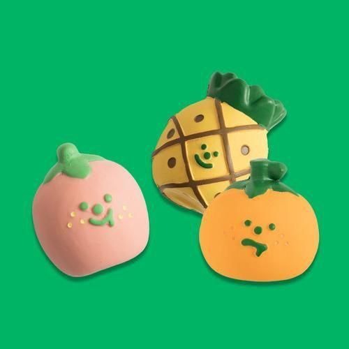 【BITE ME】バイトミー フルーツのお友だちラテックスおもちゃ（9個入）犬用 おもちゃ 天然ラテックス ピーピー音 手のひらサイズ