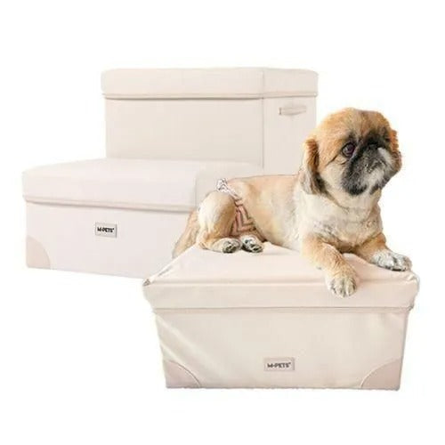 【M-PETS】エムペッツ STEP UP Foldable Cat Step 犬猫兼用 犬用 猫用 ペット ステップ 収納 滑り止め加工 折りたたみ コンパクト 2サイズ