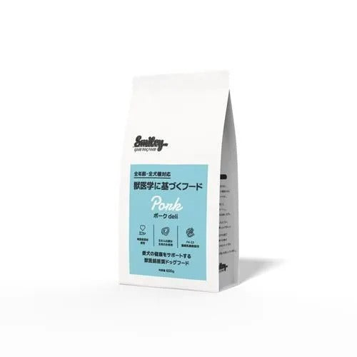 【Smiley】ポークdeli ＜全3サイズ＞ 犬用 餌 ドッグフード ドライ 純国産フード オールステージ 健康維持 ノンオイルコーティング 無添加 減塩 乳酸菌配合
