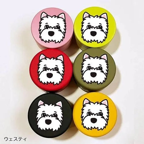 【D・O・G】DOGプチ缶ケース ウエスティ ＜6色＞ [ディー・オー・ジー] 犬用 おやつ入れ 小物入れ 容器 プレゼント プラケース入り