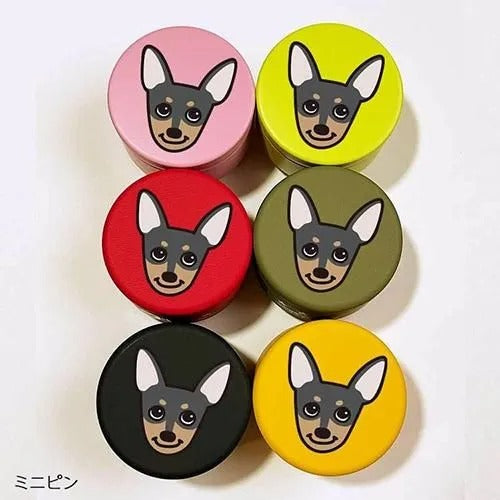 【D・O・G】DOGプチ缶ケース ミニチュア・ピンシャー ＜6色＞ [ディー・オー・ジー] 犬用 おやつ入れ 小物入れ 容器 プレゼント プラケース入り