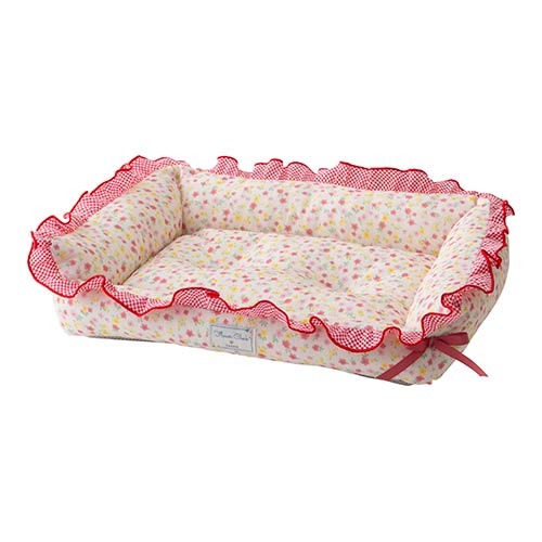スクエアベッド フラワーチェック ペットベッド tassu タッス　2個セット tassu】タッス フラワーチェックスクエアベッド＜全2色・3サイズ＞ 犬