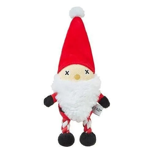 ［限定商品］【FAD+】ファッドプラス プラッシュトイ・ウィズロープ ホリデー サンタ［dad-way（ダッドウェイ）］犬用 おもちゃ ぬいぐるみ スクイーカー